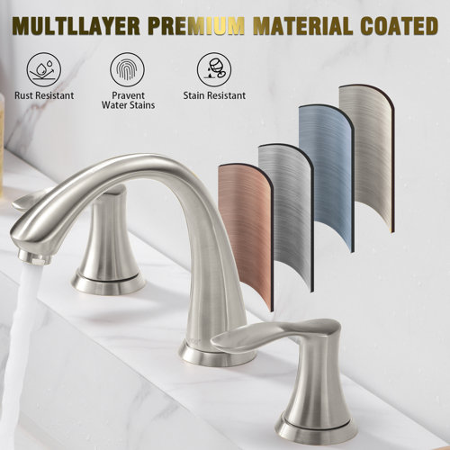 ORLANDO Widespread Faucet Bathroom Faucet with Drain Assembly & Reviews